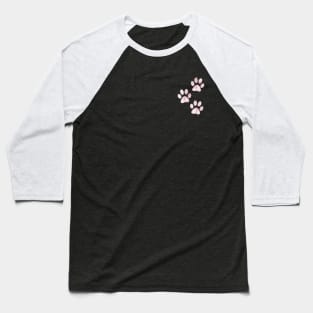 Pink Marble Paws Baseball T-Shirt